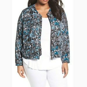 Sejour Bomber Jacket Jungle Floral Print